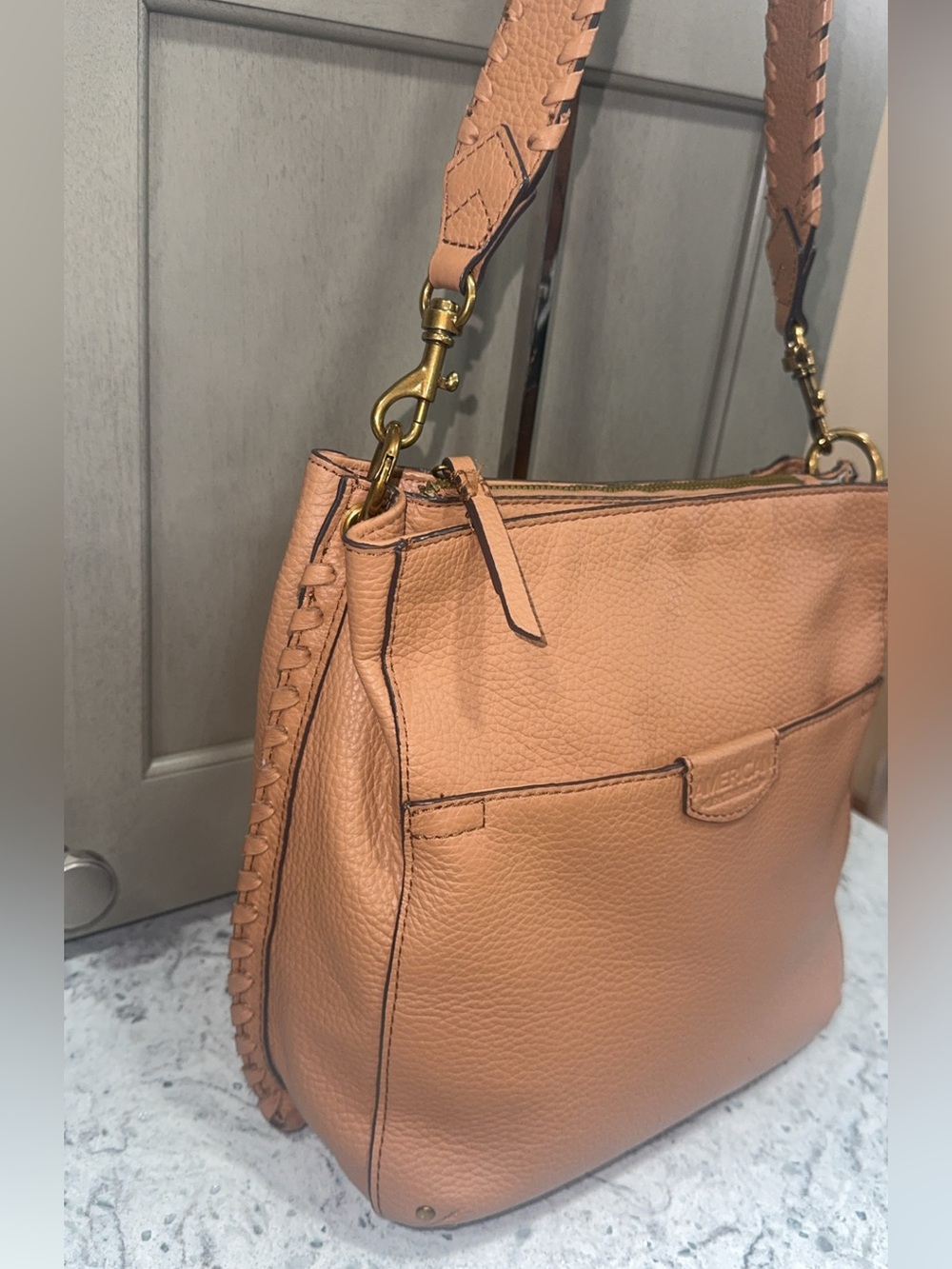 American Leather Co. Handbag Luca Triple Entry Crossbody Bag AUTHENTIC - Picture 7 of 9